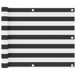 vidaXL Écran de balcon Anthracite et blanc 75x300 cm Tissu Oxford
