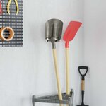 vidaXL Tête de pelle Argent 33 x 21 cm Acier enduit de poudre