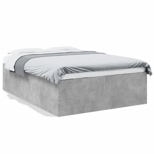 vidaXL Cadre de lit sans matelas gris béton 120x190 cm