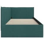 vidaXL Cadre de lit d'angle Vert foncé 80 x 200 cm Velours