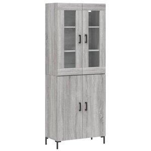 vidaXL Buffet haut Sonoma gris 69 5x34x180 cm Bois d'ingénierie