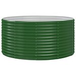 vidaXL Lit surélevé de jardin Vert 140x140x68cm Acier enduit de poudre