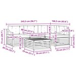 vidaXL Ensemble de canapés d'extérieur 5 pc Blanc et Beige Polyester