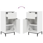 vidaXL Ensemble de mobilier de salle de bain avec tiroir 2 Pièces Blanc