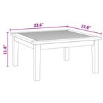 vidaXL Table de Jardin Marron Teck massif