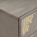 vidaXL Cabinet de chevet Gris 50 x 33 x 62 cm bois de manguier massif