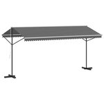 vidaXL Auvent autoportant 5 x 3 m Polyester Gris