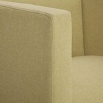 vidaXL Fauteuil cube Vert Tissu