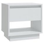 vidaXL Table de chevet Blanc 45x34x44 cm bois d'ingénierie