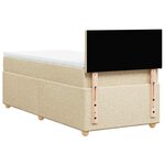 vidaXL Sommier à lattes de lit avec matelas Crème 80x200 cm Tissu