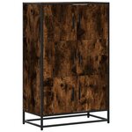 vidaXL Buffet haut chêne fumé 68x35x106 5 cm bois d'ingénierie métal