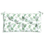 vidaXL Coussin de banc de jardin motif de feuilles 110x50x7 cm tissu