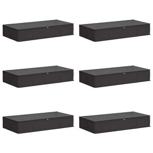 vidaXL Boîte de rangement avec fenêtre transparente 6 Pièces Anthracite