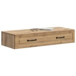 vidaXL Table d'appoint murale 87 5 x 34 5 x 17 cm Bois d'ingénierie