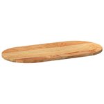 vidaXL Dessus de table 80x40x2 cm bois de chêne massif ovale
