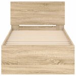 vidaXL Cadre de lit sans matelas avec tête de lit 90x190 cm