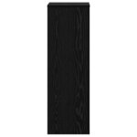 vidaXL Support de Plante Chêne noir 33 x 33 x 100 cm Bois d'ingénierie