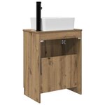 vidaXL Meuble de salle de bain avec évier Chêne artisanal
