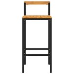 vidaXL Tabourets de bar lot de 4 noir résine tressée et bois d'acacia
