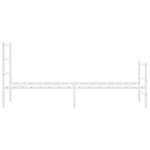 vidaXL Cadre de lit métal sans matelas avec pied de lit blanc 75x190cm