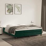 vidaXL Cadre de lit vert foncé 180x200 cm velours