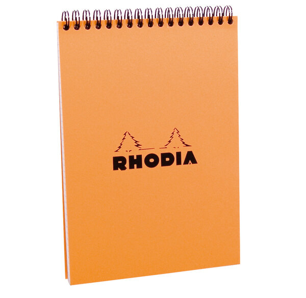 Bloc RI Classic ORANGE 14,8x21cm 5x5 80F microperforées 80g RHODIA