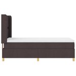vidaXL Lit à ressorts avec matelas Marron Foncée 100x200 cm Tissu