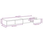 vidaXL Tiroirs de lit avec tiroir Bois ancien 120 x 36.5 x 16.5 cm