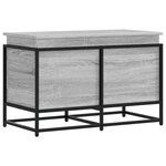 vidaXL Boîte de rangement avec couvercle sonoma gris bois d'ingénierie