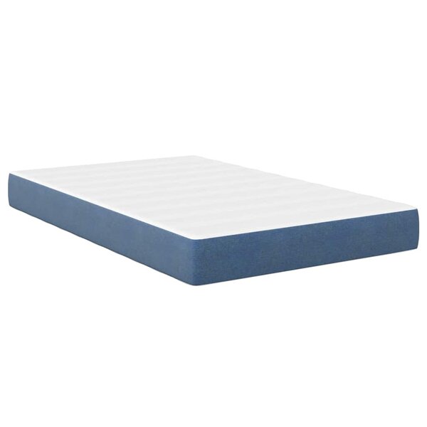 vidaXL Matelas de Lit avec matelas Bleu 120 x 200 cm tissu
