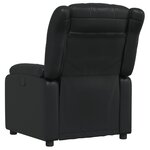 vidaXL Fauteuil inclinable Noir Similicuir