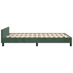 vidaXL Cadre de lit avec tête de lit vert foncé 120x190 cm velours