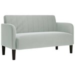 vidaXL Canapé causeuse gris clair 109 cm velours