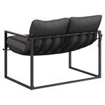 vidaXL Ensemble de canapé de jardin Noir et anthracite Acier