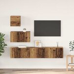 vidaXL Ensemble meuble TV 4 Pièces Bois ancien 80 x 30 x 30 cm