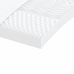 vidaXL Lit de jour et lit gigogne et matelas blanc 90x200cm similicuir