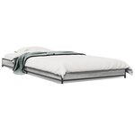 vidaXL Cadre de lit sonoma gris 90x200 cm bois d'ingénierie et métal