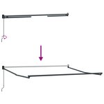 vidaXL Auvent Rétractable Manuel Orange et Marron 300x250 cm