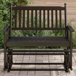 vidaXL Banc balancelle noir 118x70x104 5 cm bois massif de peuplier