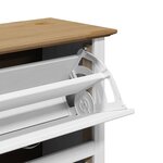 VidaXL Étagère à chaussures BODO blanc et marron 80x35x118 cm