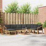 vidaXL Ensemble de canapés d'extérieur 9 pc Blanc et anthracite