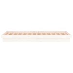 vidaXL Cadre de lit à LED blanc 100x200 cm bois massif