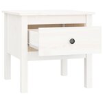 vidaXL Tables d'appoint 2 Pièces Blanc 50x50x49 cm Bois massif de pin