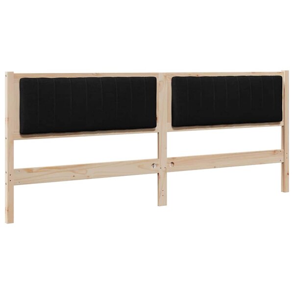 vidaXL Tête de lit capitonnée Marron 200 cm Pin massif
