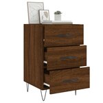 vidaXL Table de chevet chêne marron 40x40x66 cm bois d'ingénierie