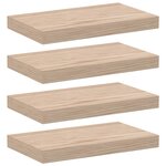 vidaXL Étagères flottantes 4 Pièces 40x23 5x4 cm bois d'ingénierie