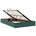 vidaXL Lit avec rangement et matelas Vert foncé 120 x 200 cm Velours