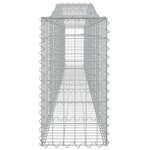vidaXL Paniers à gabions arqués 20 Pièces 400x30x60/80 cm Fer galvanisé