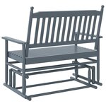 vidaXL Banc balancelle gris 118x70x104 5 cm bois massif de peuplier