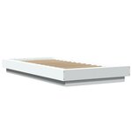vidaXL Cadre de lit avec lumières LED blanc 90x200cm bois d'ingénierie